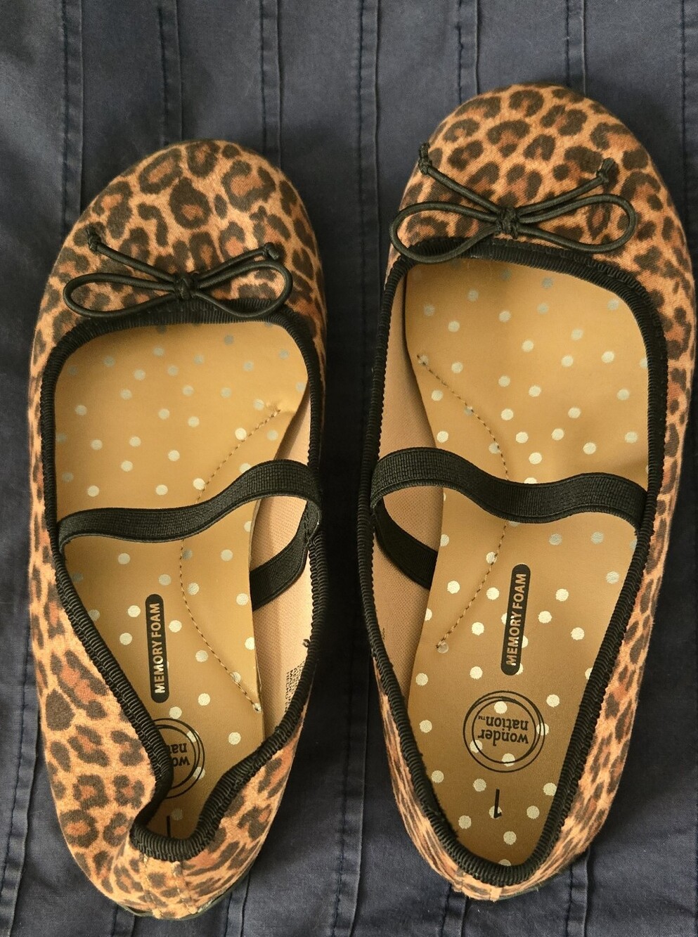 Leopard Print Ballet Flats with Memory Foam